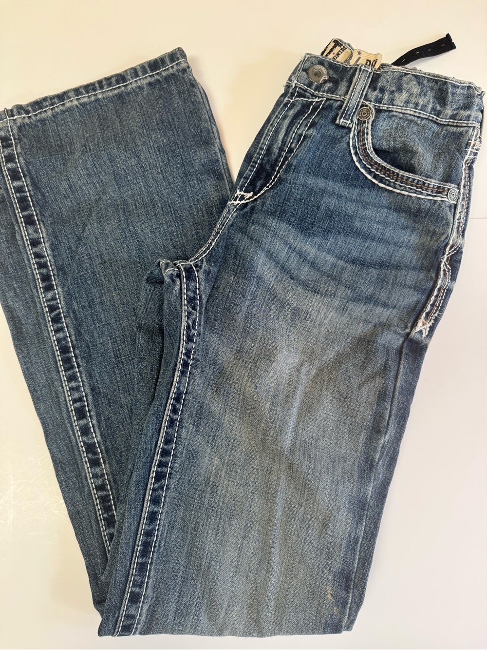 NWT! Ariat B4 Jeans Boys Size 16R Blue Relaxed Stretch Boot Cut Youth Western